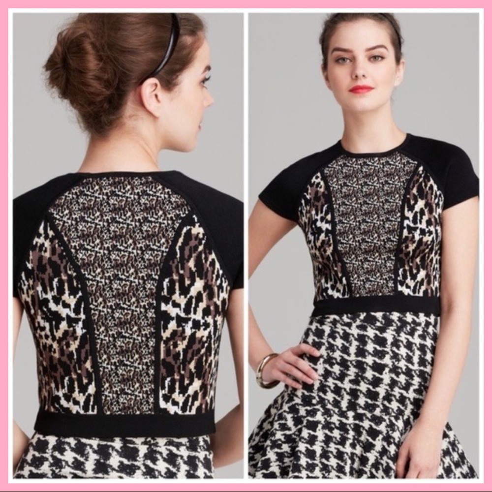 PARKER | Langley Leopard Print Crop Top
